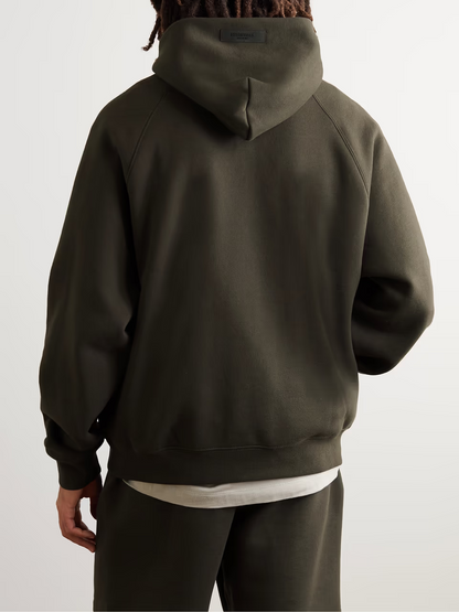 Logo-Appliquéd Fleece-Back Cotton-Blend Jersey Hoodie