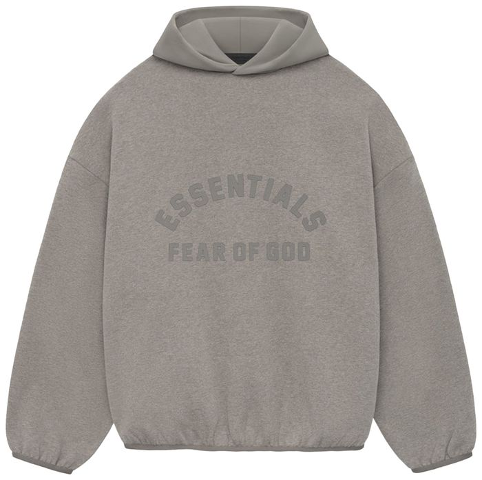 Essentials Nylon Fleece Hoodie 'Heather Grey/Dust'